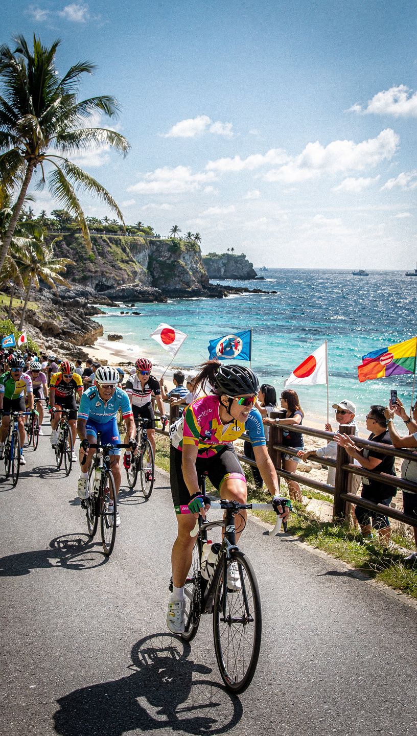 コミュニティライドの参加者が集まっている様子の写真