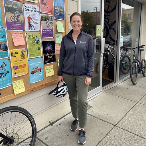 美しい風景を背景にしたサイクリングルートの地図